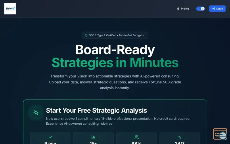 Screenshot of ShivHit.ai — AI Consulting Platform, a launch using LinkedIn