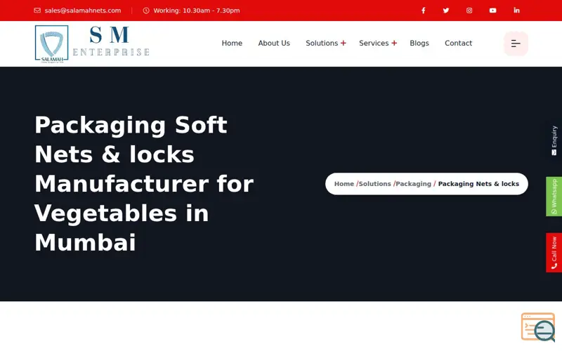Screenshot of Premium Food Packaging Nets in Mumbai