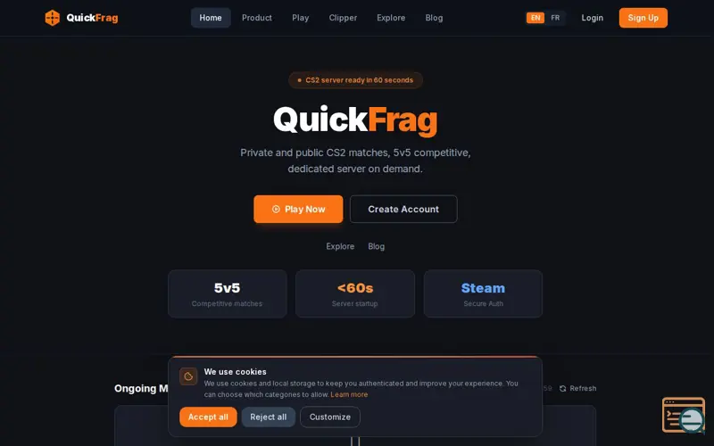 Screenshot of QuickFrag