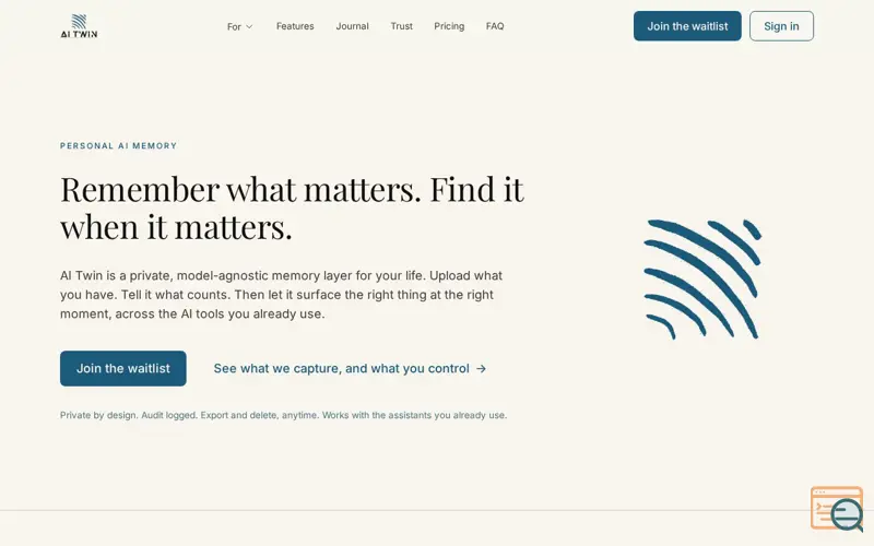 Screenshot of AI Twin