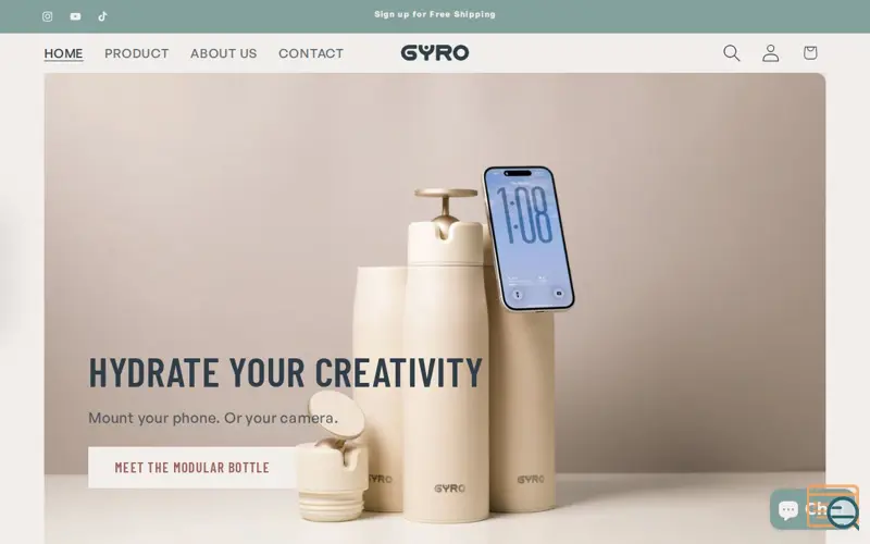 Screenshot of Gyro Bottle