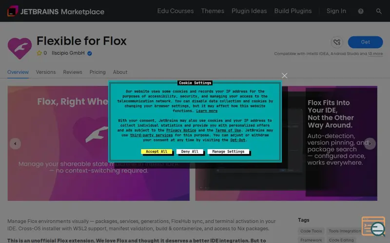 Screenshot of Flox in your Jetbrains IDE, a launch using N.Rich