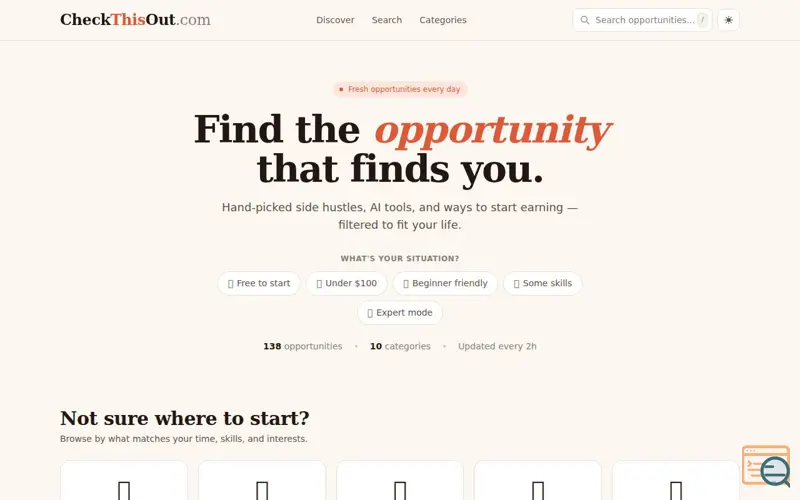 Screenshot of CheckThisOut