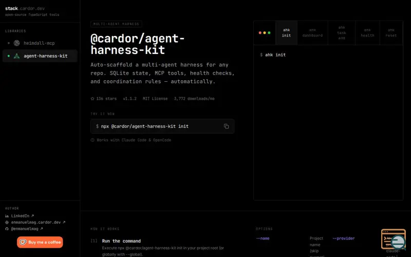 Screenshot of Agent Harness Kit
