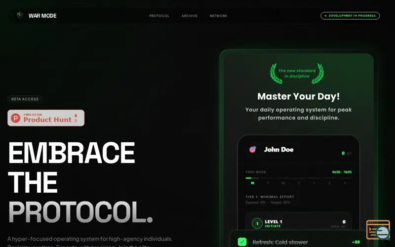 Screenshot of WAR MODE