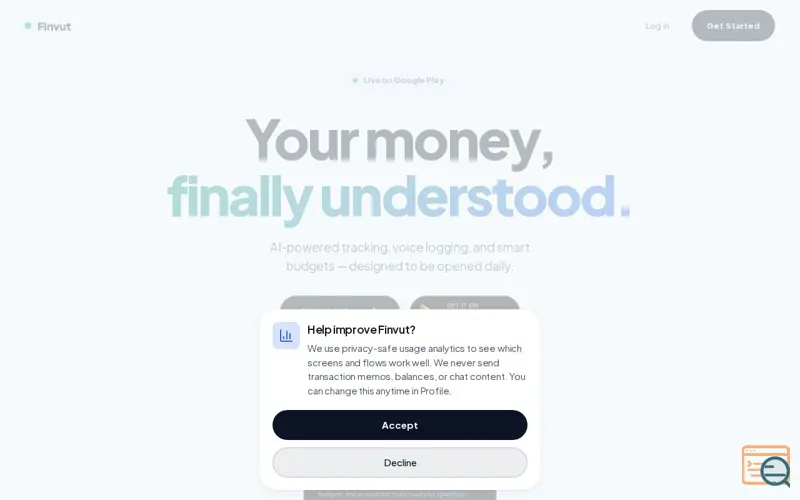 Screenshot of Finvut
