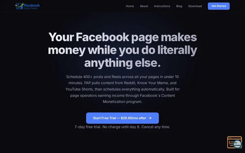 Screenshot of Facebook Auto Poster