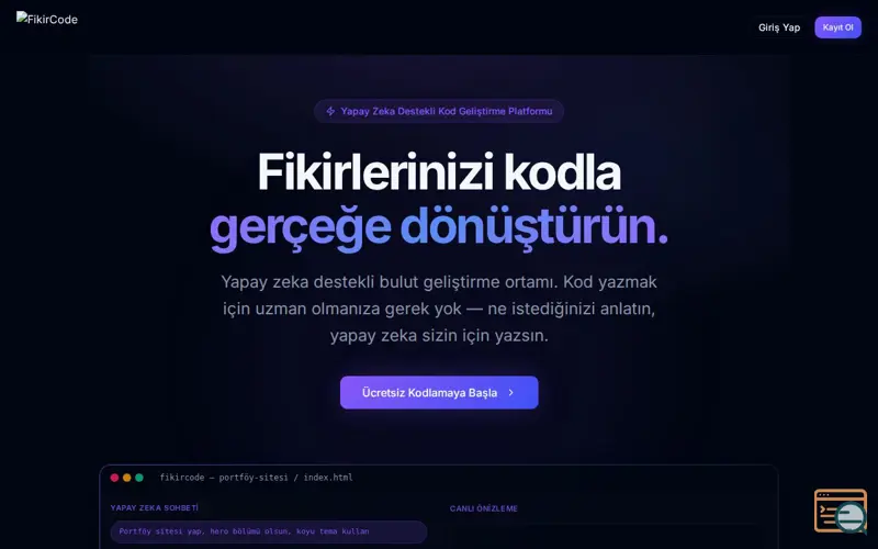 Screenshot of FikirCode