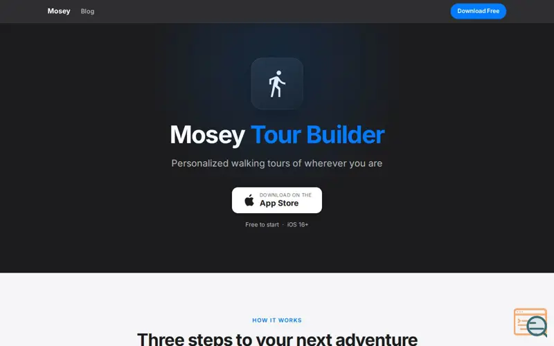 Screenshot of Mosey Tour Builder