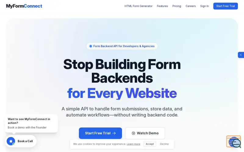 Screenshot of MyFormConnect