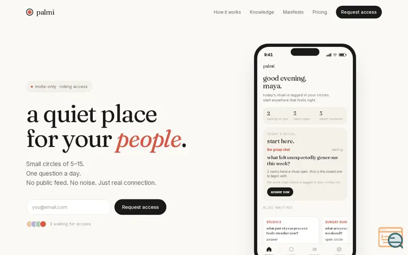 Screenshot of palmi