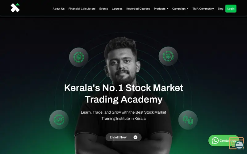 Screenshot of BEST TRADING COURSE IN INDIA, a launch using Elfsight