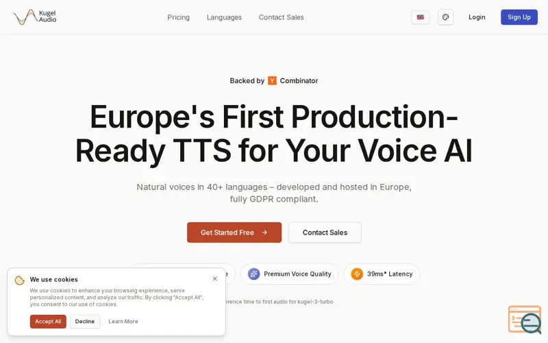Screenshot of KugelAudio