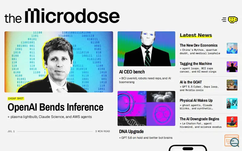 Screenshot of The Microdose AI