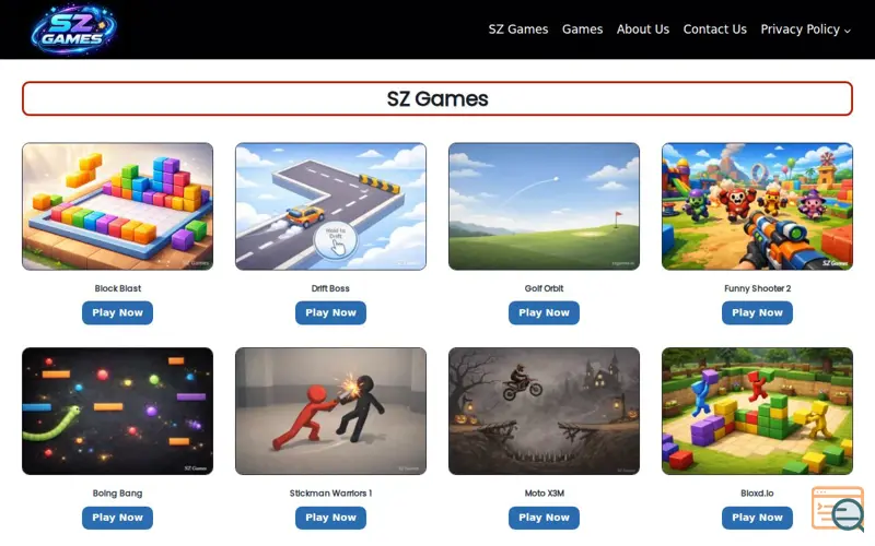 Screenshot of szgames.io