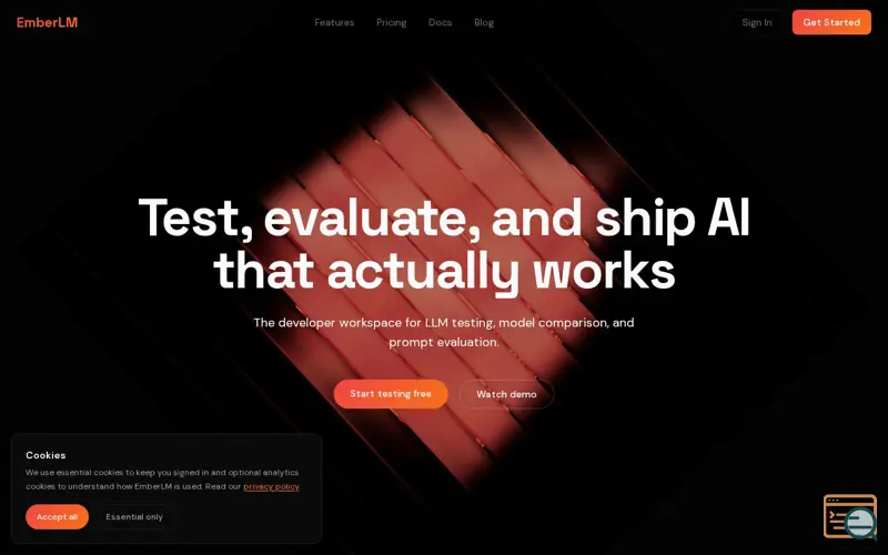 Screenshot of EmberLM