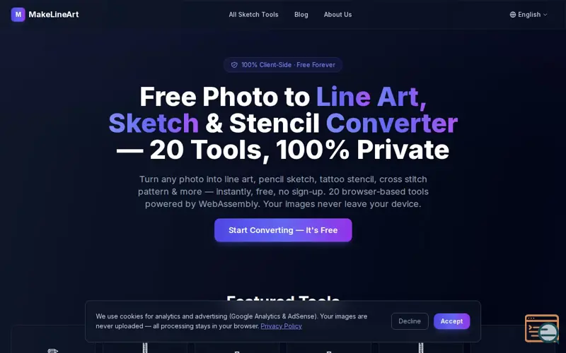 Screenshot of MakeLineArt