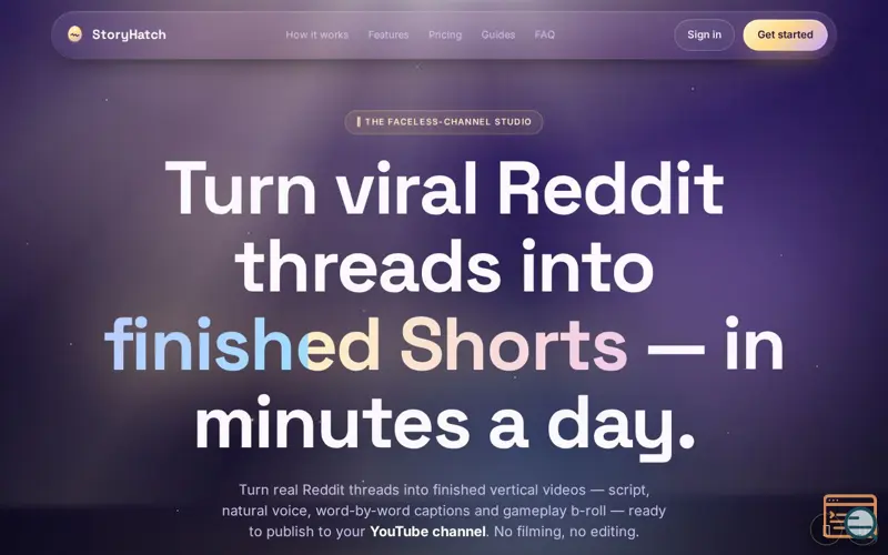 Screenshot of StoryHatch