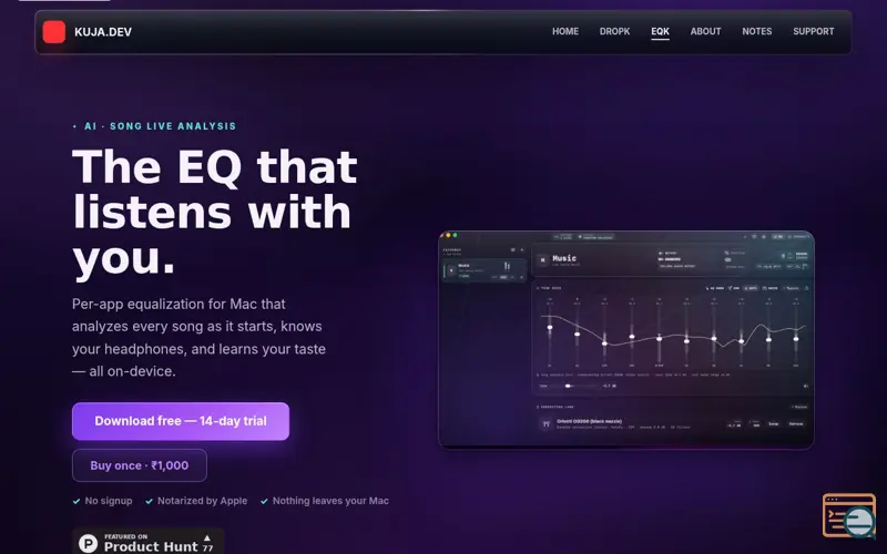 Screenshot of EQK