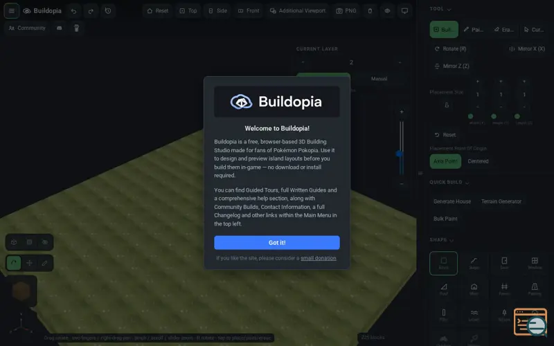 Screenshot of Buildopia