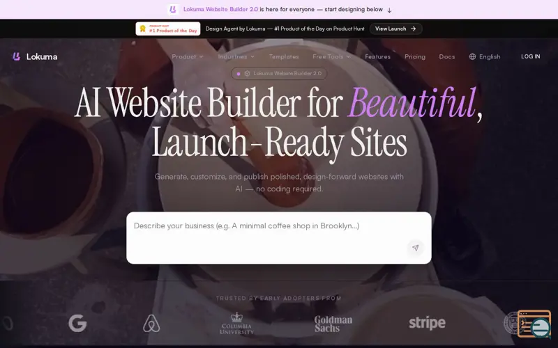 Screenshot of Agentic Website Builder 2.0 by Lokuma