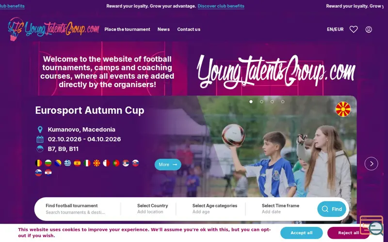 Screenshot of YoungTalentsGroup.com