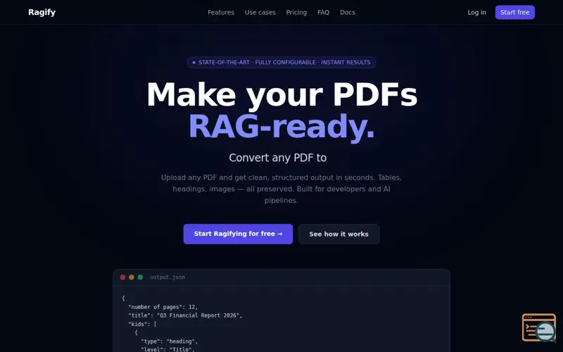 Screenshot of Ragify