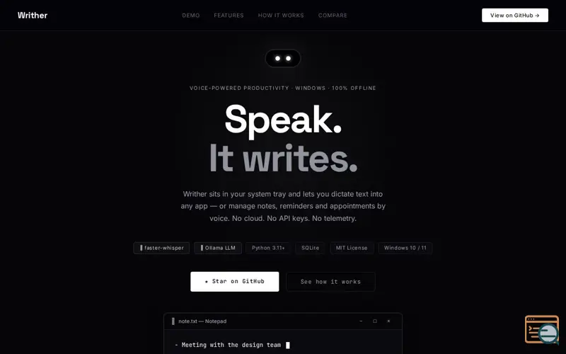 Screenshot of WritHer
