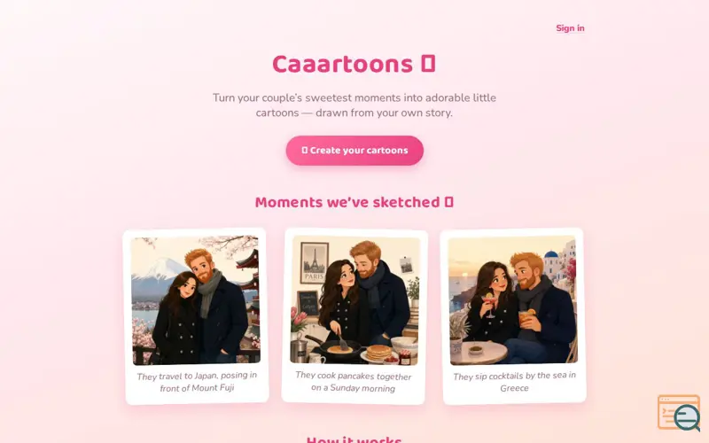 Screenshot of Caaartoons