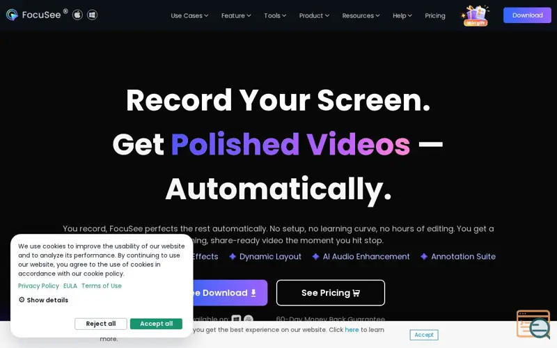 Screenshot of FocuSee 2.0