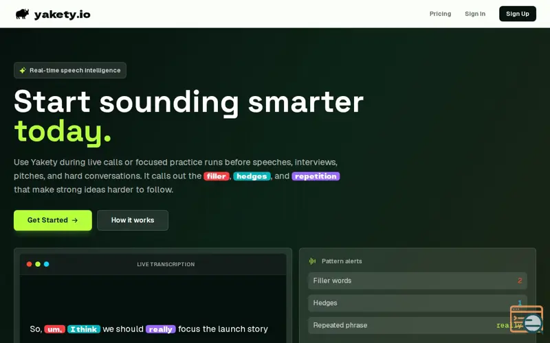 Screenshot of Yakety.io