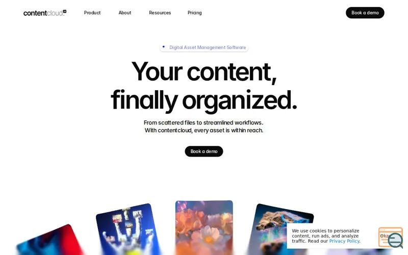Screenshot of contentcloud