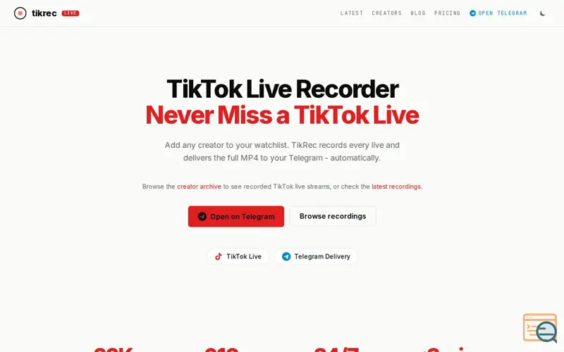Screenshot of TikRec
