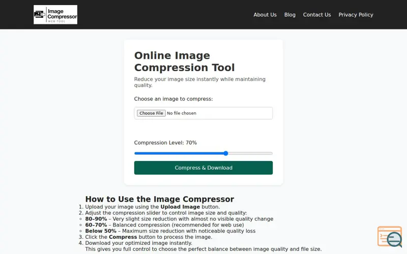 Screenshot of ImgCompressor.shop