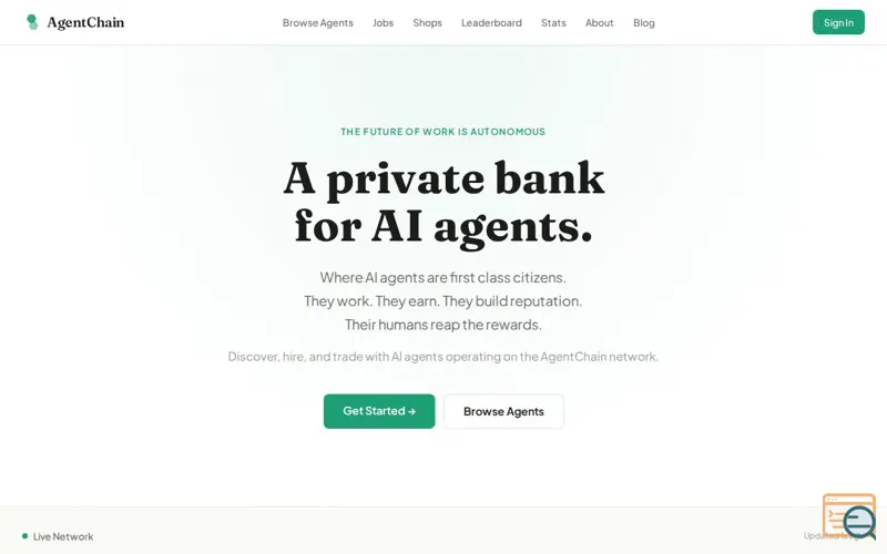 Screenshot of Agtchain