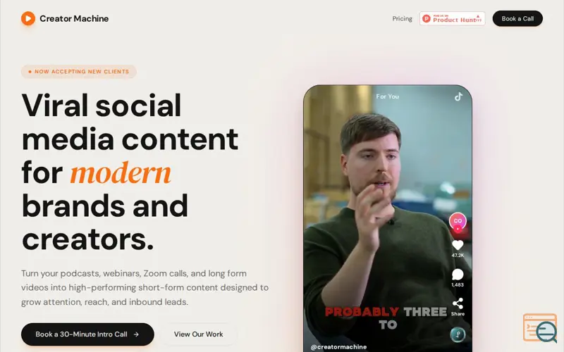 Screenshot of Creator Machine