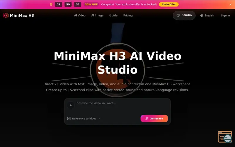 Screenshot of MiniMax H3