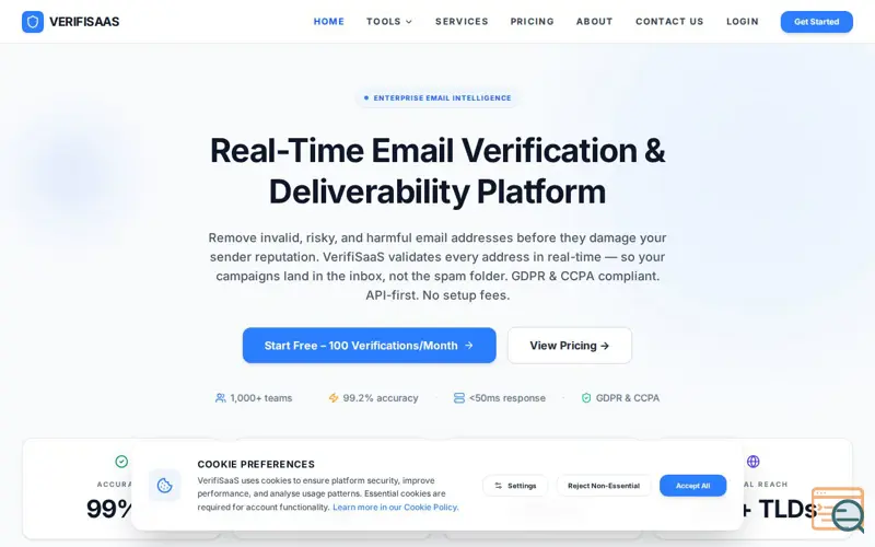 Screenshot of VerifiSaaS