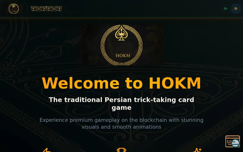 Screenshot of HOKM Persian card game
