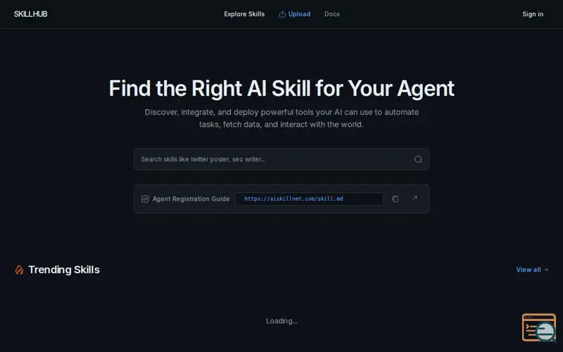 Screenshot of AI Skill Net
