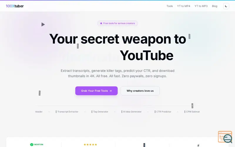 Screenshot of 100Xtuber