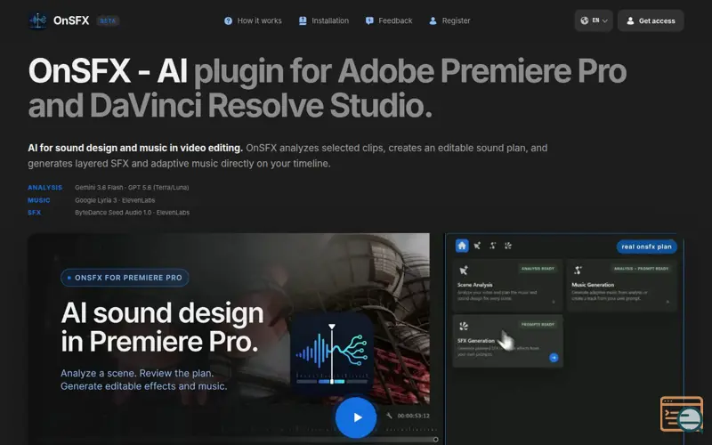 Screenshot of OnSFX