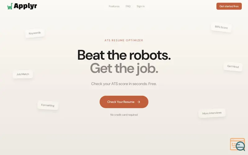 Screenshot of Applyr