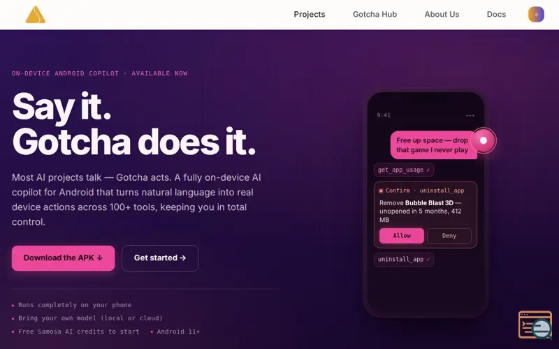 Screenshot of Samosa-ai