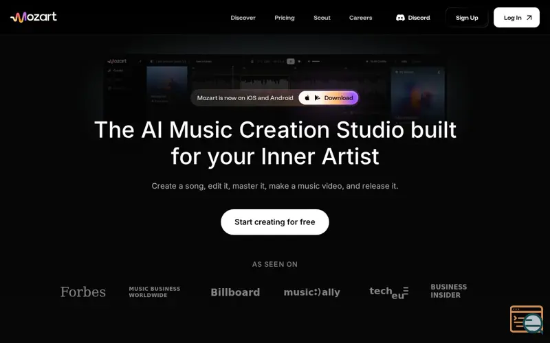 Screenshot of Mozart Studio 1.0