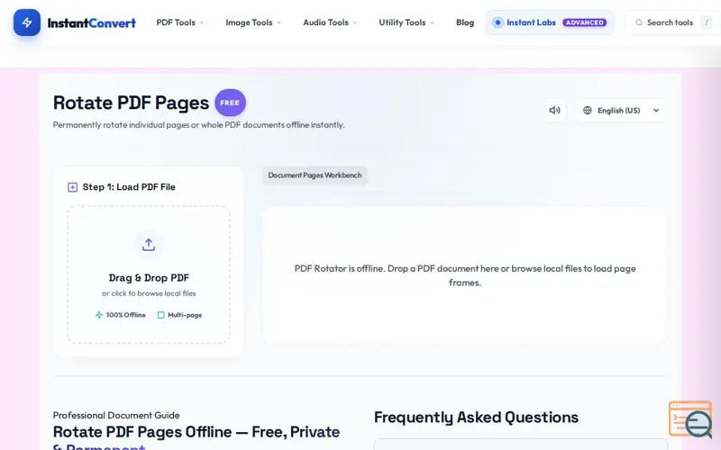 Screenshot of Rotate Pdf Pages