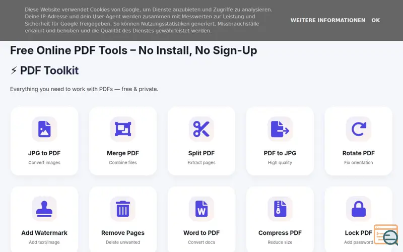 Screenshot of Eazy PDF Tools