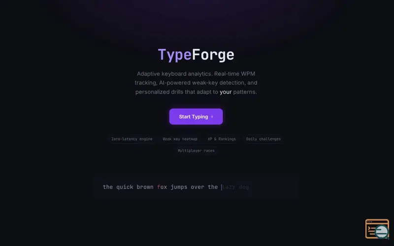 Screenshot of TypeForge