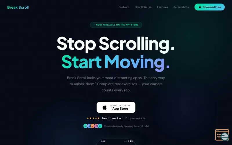 Screenshot of Break Scroll — Earn Your Screen Time