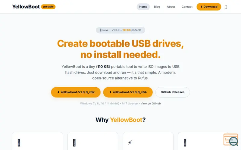 Screenshot of YellowBoot – (Rufus Alternative)